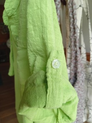 Blusa de algodón verde