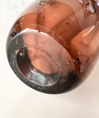 Jarrón Murano Cristal Bullicante Vintage