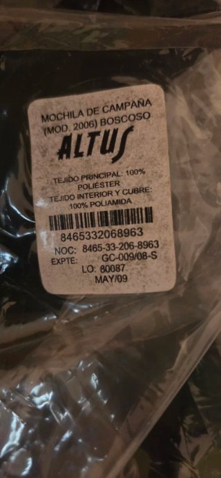 Mochila Altus 100L Ejército Tierra Nueva