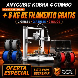 Impresora 3D Anycubic Kobra 4 COMBO + Filamento
