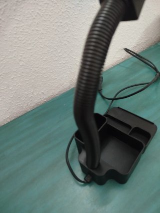 Lámpara Escritorio Flexible Organizador Negro