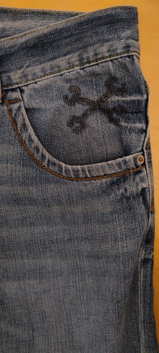 Jeans Zara blu con decoro