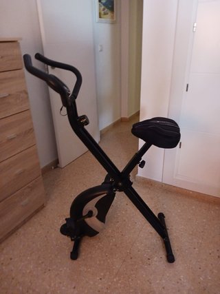 Bicicleta Estática Plegable Negra