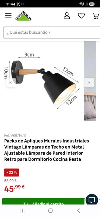 Apliques giratorios estilo nórdico (Juego)
