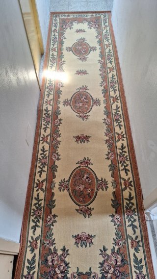 2 Alfombras Hotel 1x4m Beige/Rosa