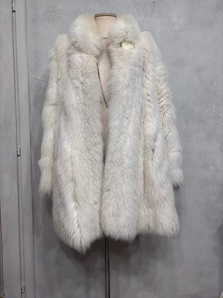 Pelliccia Vintage Anni 80 Bianca