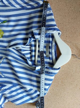 Vestido Anany Rayas Flores Bordadas