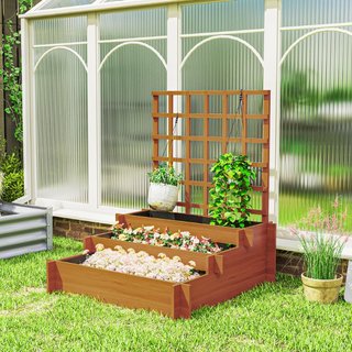 Cama con ayuda de escalada, caja de flores de 3 pa