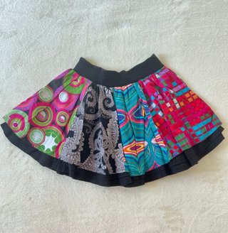 Falda Desigual Multicolor