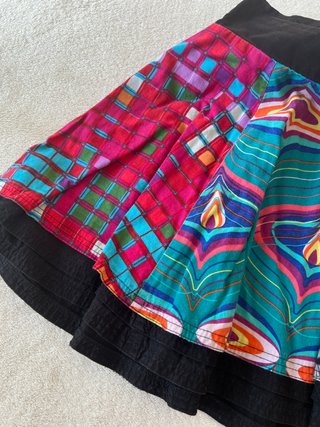 Falda Desigual Multicolor