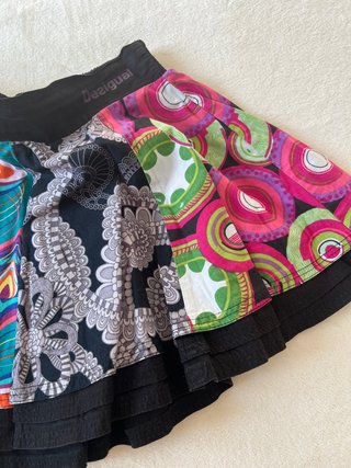 Falda Desigual Multicolor