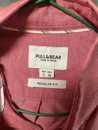 Camisa Oxford Rosa/Coral Manga Larga