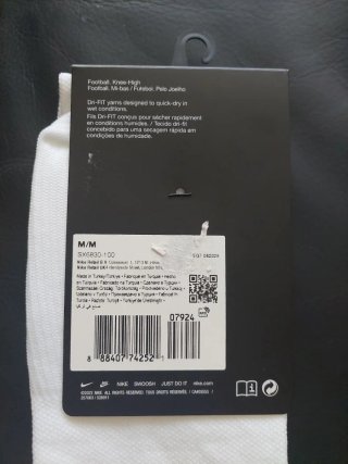 Medias Nike Squad Fútbol Blancas T M