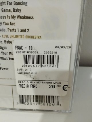 CD Barry White Gold SIN DESPRECINTAR