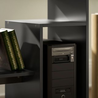 Escritorio para computadora, 80 x 45 x 75 cm, negr