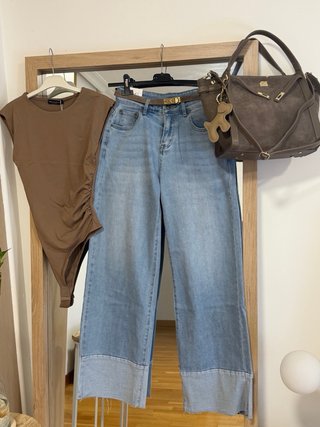 Conjunto: Pantalón, Body y Bolso Piel