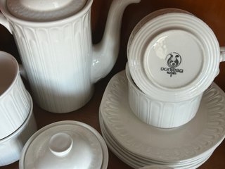 Juego de café Pontesa porcelana blanco