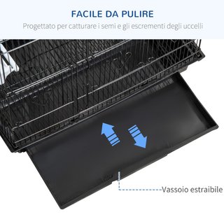 Gabbia per Uccelli in Metallo e Plastica con Tresp