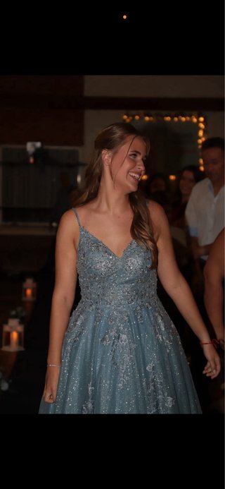 Vestido Festero Azul-Reina de la fiesta