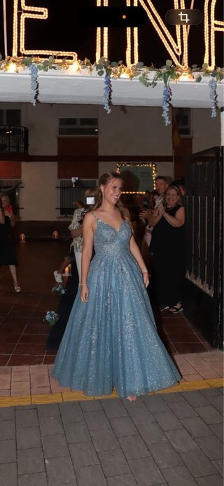 Vestido Festero Azul-Reina de la fiesta