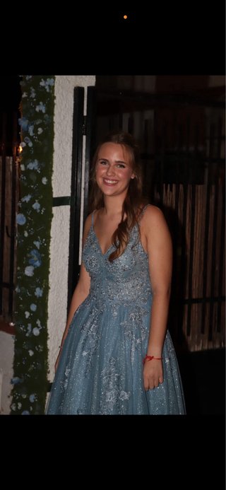 Vestido Festero Azul-Reina de la fiesta