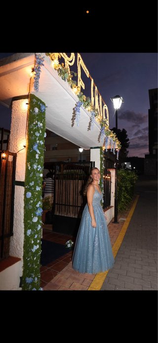 Vestido Festero Azul-Reina de la fiesta