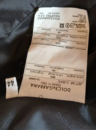 Chaqueta Americana Dolce & Gabbana Negra