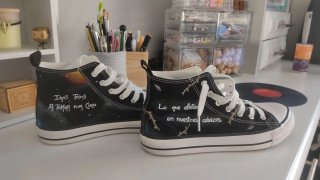 Zapatillas lona personalizadas a mano