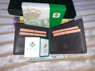 Real Betis Billetero Hombre Piel Vacuno Marrón