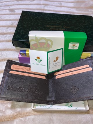 Real Betis Billetero Hombre Piel Vacuno Marrón