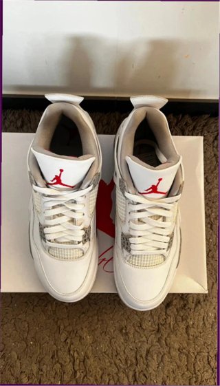 Air Jordan 4 Blanco/Gris Talla 39 Originales