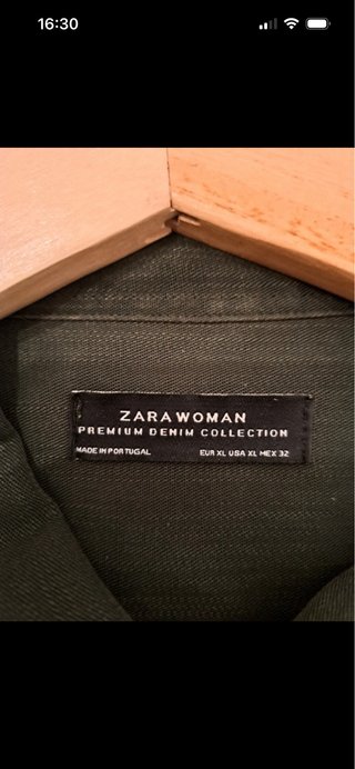 Camisa Zara verde militar