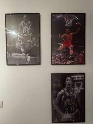 Cuadros NBA: Jordan, Pippen, Rodman