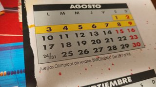 Calendario de pared Coca Cola 1992 Vintage