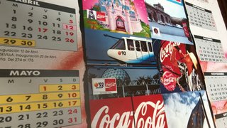 Calendario de pared Coca Cola 1992 Vintage