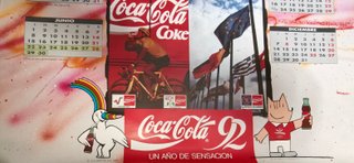 Calendario de pared Coca Cola 1992 Vintage