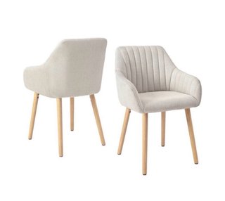 Silla Comedor Beige Nórdica Ergonómica NUEVA