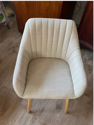 Silla Comedor Beige Nórdica Ergonómica NUEVA