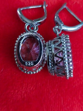 Pendientes circonitas rosa