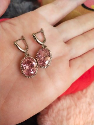 Pendientes circonitas rosa