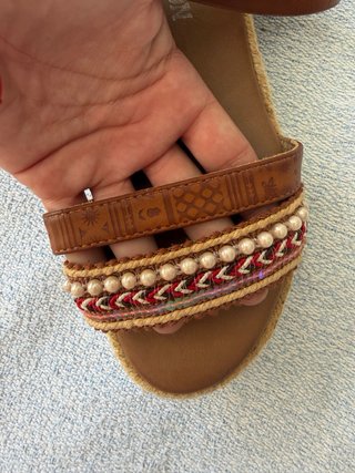 Sandalias de cuña estilo boho/étnico, talla 36