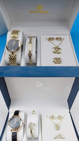 Set Michael Kors Reloj, Pulsera, Collar y Anillo