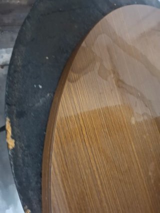 Mesa redonda madera y metal