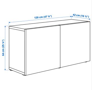 BESTÅ Estantería con puertas