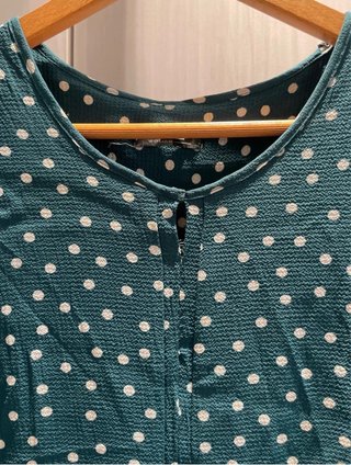 Vestido verde lunares talla 40-42