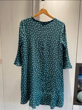 Vestido verde lunares talla 40-42