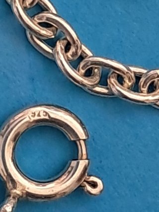 Cadena Plata Ley Maciza 82cm