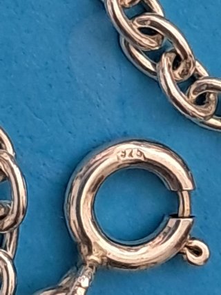 Cadena Plata Ley Maciza 82cm