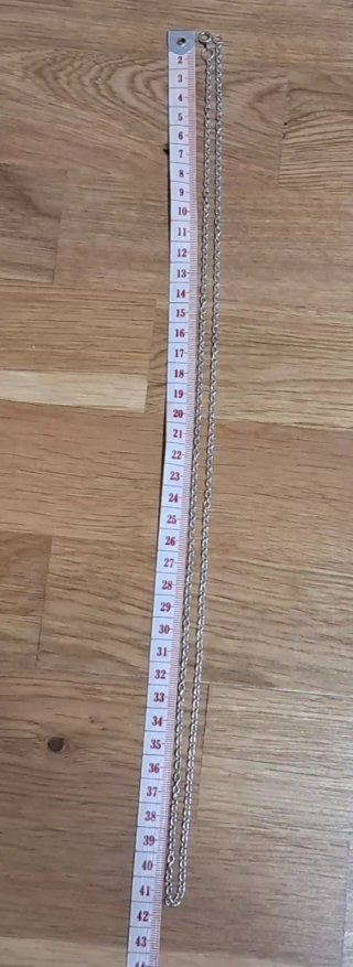 Cadena Plata Ley Maciza 82cm