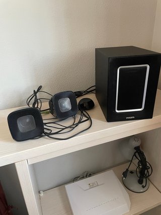 Altavoces Philips Negro y Blanco